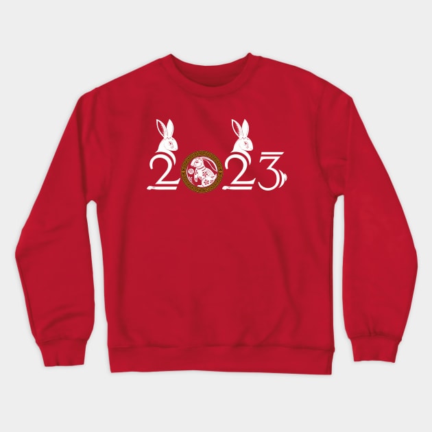 2023 Year of the Rabbit - Chinese Zodiac Chinese New Year 2023 Crewneck Sweatshirt by Sandra Holloman